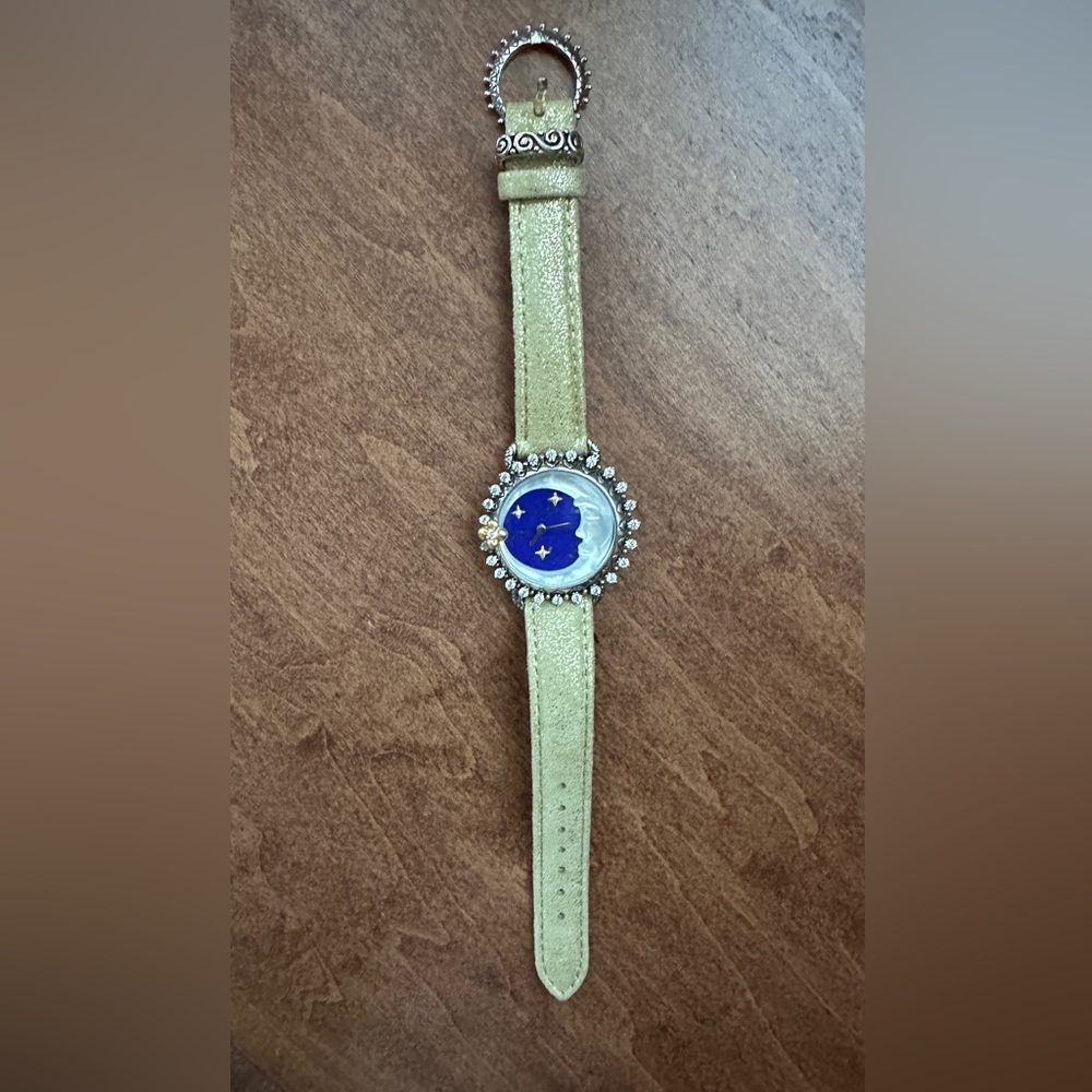 Barbara Bixby Lapis & Mother of Pearl Moon Face Watch - Picture 5 of 10